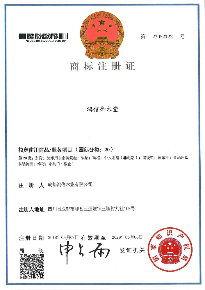 Trademark Registration Certificate